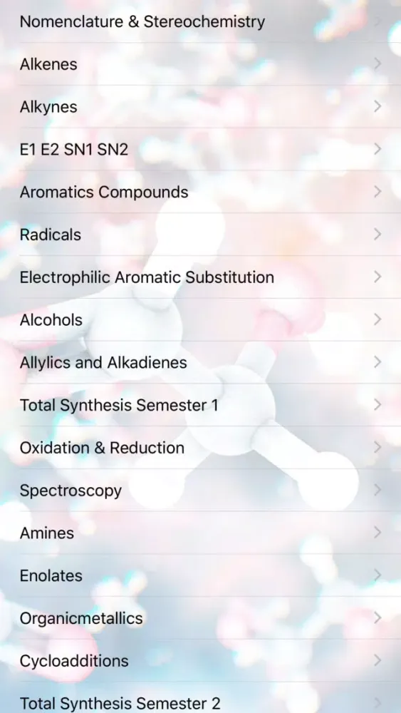Capturas de pantalla de Organic Chemistry FlashCards