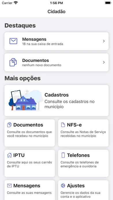 Capturas de pantalla de Acesso Cidadão