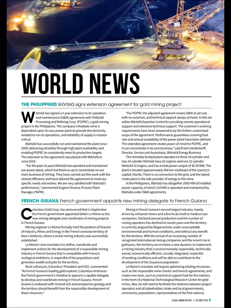 Global Mining Review iPad  Screenshots