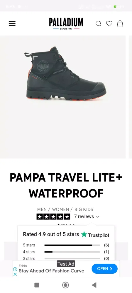 Tangkapan layar Palladium Boots | Shop USA