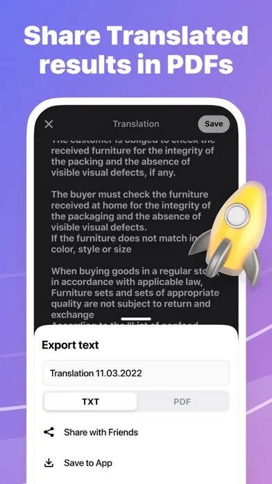Tangkapan layar PhotoLens: Photo Translator