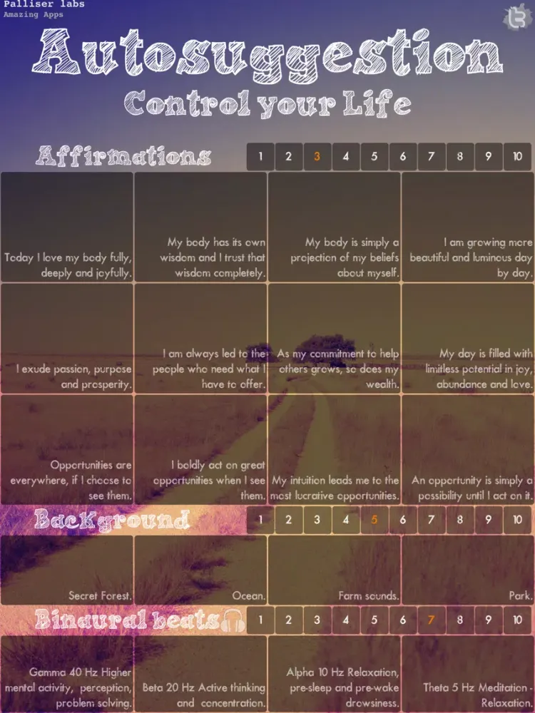 Autosuggestion - Control your Life iPad  Screenshots