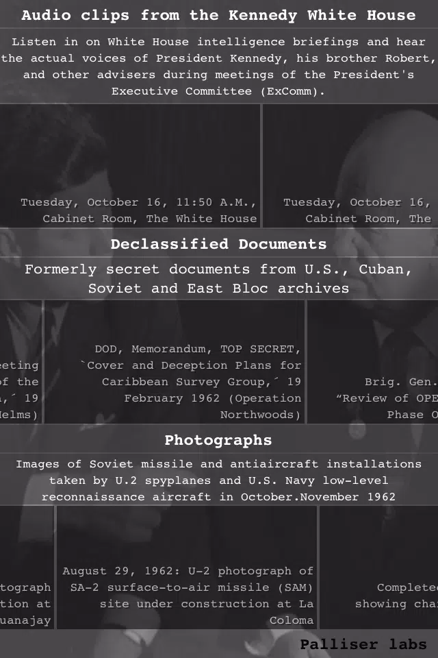 Captures d'écran de Cuban Missile Crisis, DECLASSIFIED DOCUMENTS (October 14 - November 20, 1962) Lite