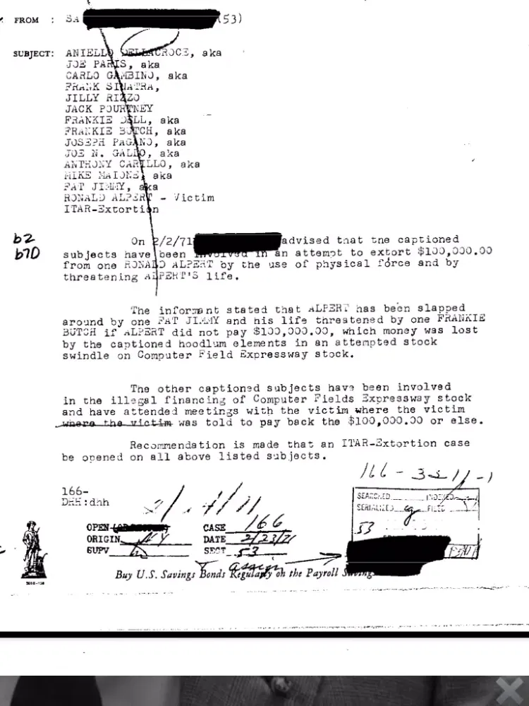 Tangkapan skrin Frank Sinatra - FBI Declassified Documents iPad 