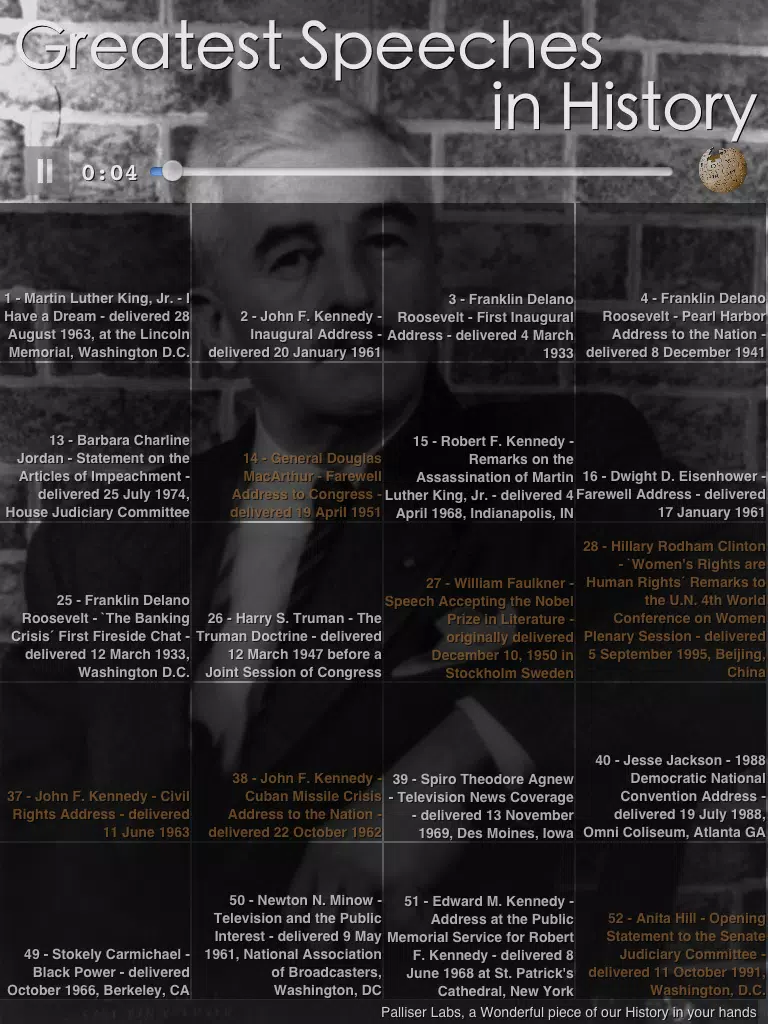 Famous Speeches in History iPad  سکرین شاٹس