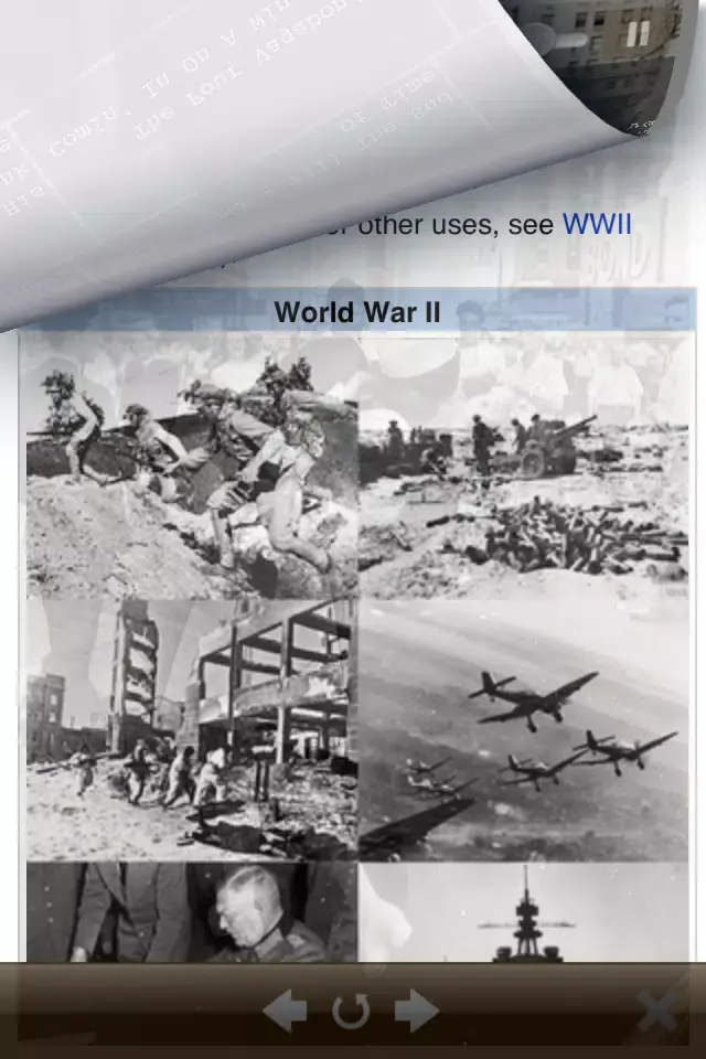 Tangkapan skrin World War II Songs