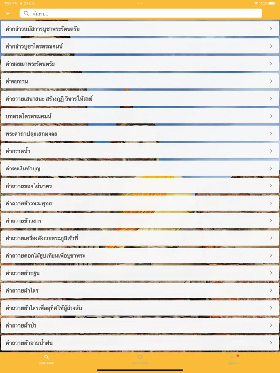 บทสวดมนต์ ไหว้พระ คาถามงคล iPad 應用截圖