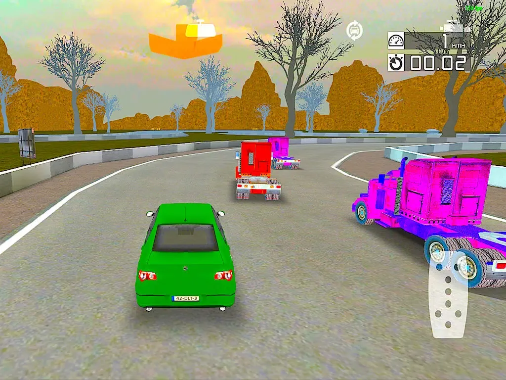 Ảnh chụp màn hình của The Chase Racing : Realistic 3D lorry and Car driver racing game iPad 