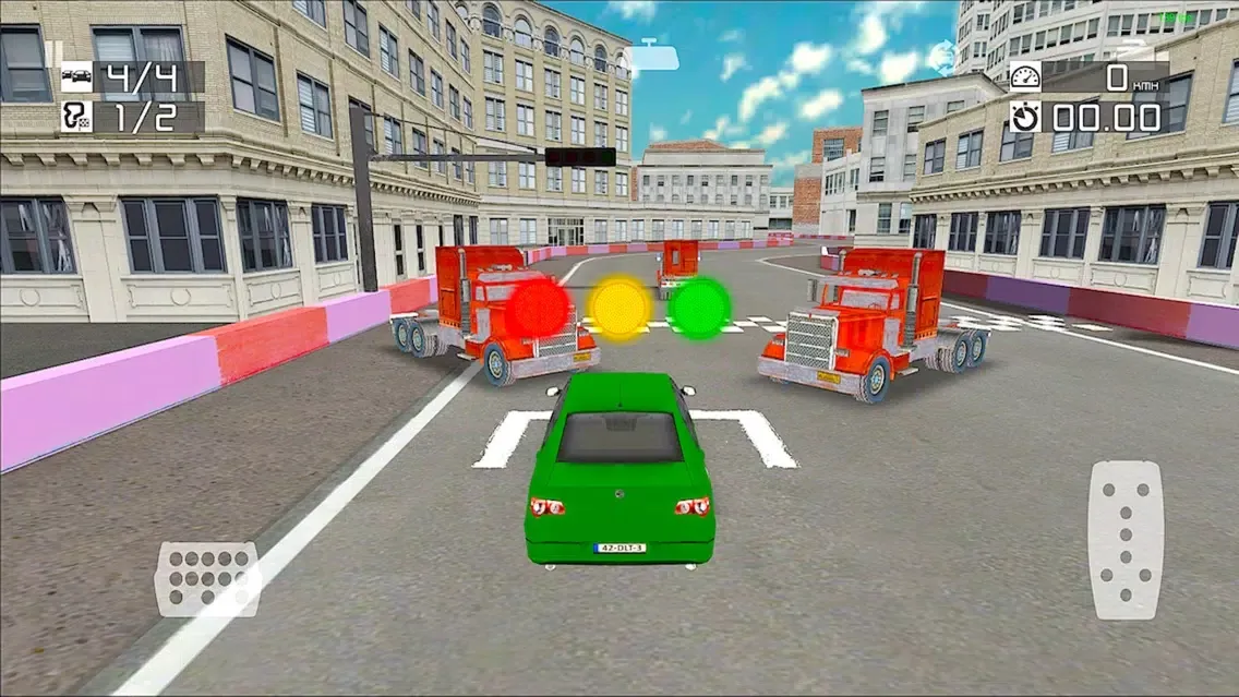 Ảnh chụp màn hình của The Chase Racing : Realistic 3D lorry and Car driver racing game