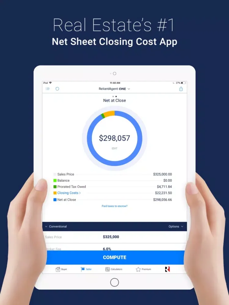 Zrzuty ekranu ReliantAgent ONE iPad 