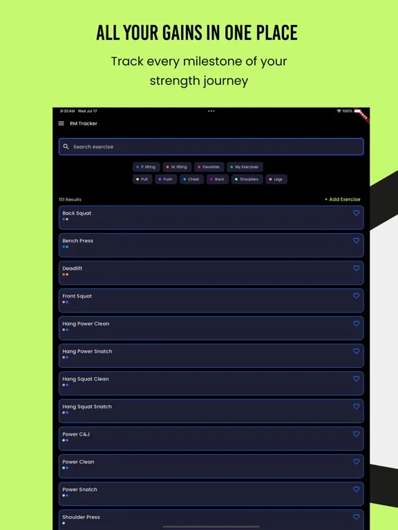 Capturas de pantalla de Workout RM Tracker & Gym Log iPad 