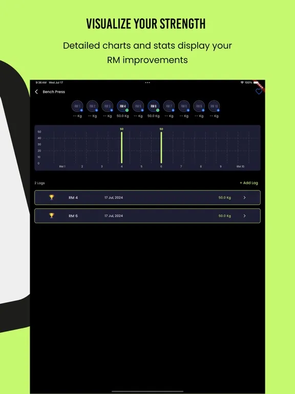 Capturas de pantalla de Workout RM Tracker & Gym Log iPad 
