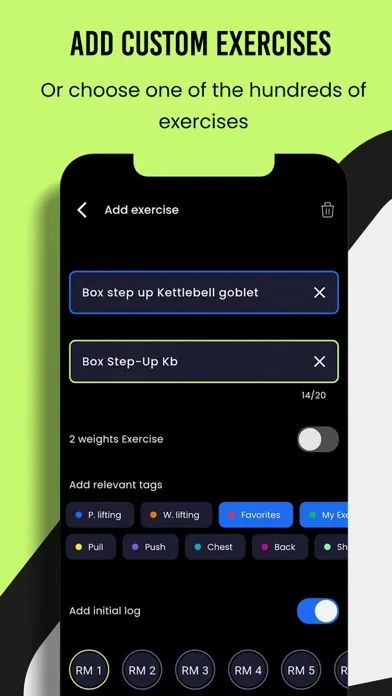 Capturas de pantalla de Workout RM Tracker & Gym Log