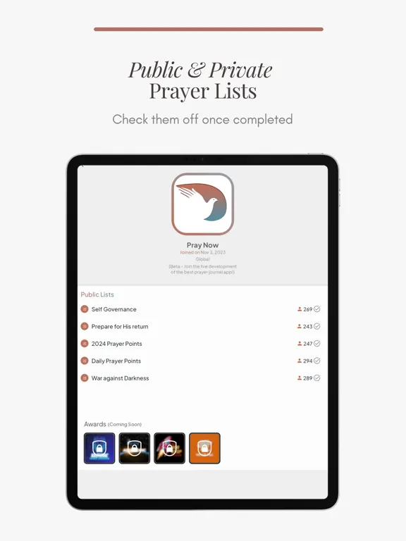 Capturas de tela do Pray Now - Prayer Journal iPad 