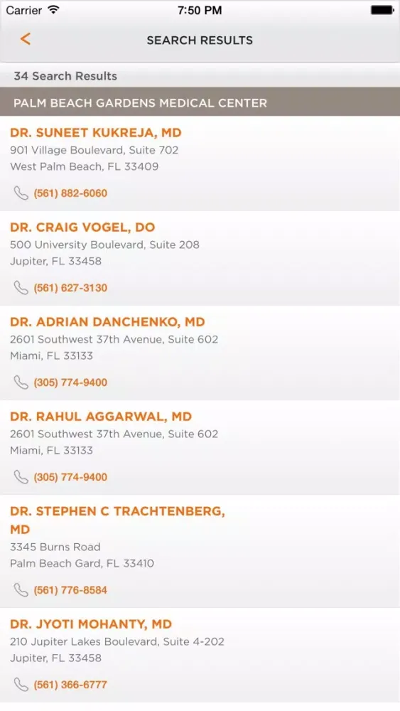 Capturas de pantalla de Palm Beach Gardens Medical Center