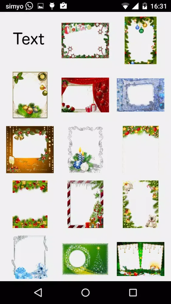Ảnh chụp màn hình của Christmas Photo Frame Creator