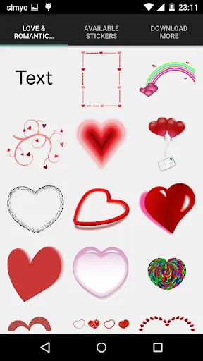 Capturas de pantalla de Love & romantic photo stickers