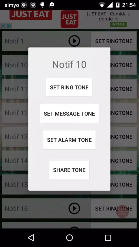 Tangkapan skrin Notification & message sounds