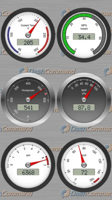 ภาพหน้าจอของ DashCommand - OBD-II Gauges