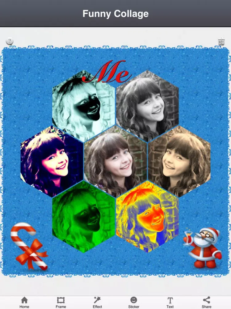 Captures d'écran de Funny Collage - free photo collage + pic editor + picture grid + funny stickers + cool text + photo booth effects iPad 