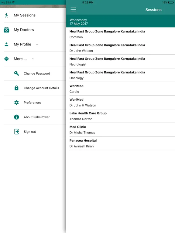 PalmPower Medicus iPad  Screenshots