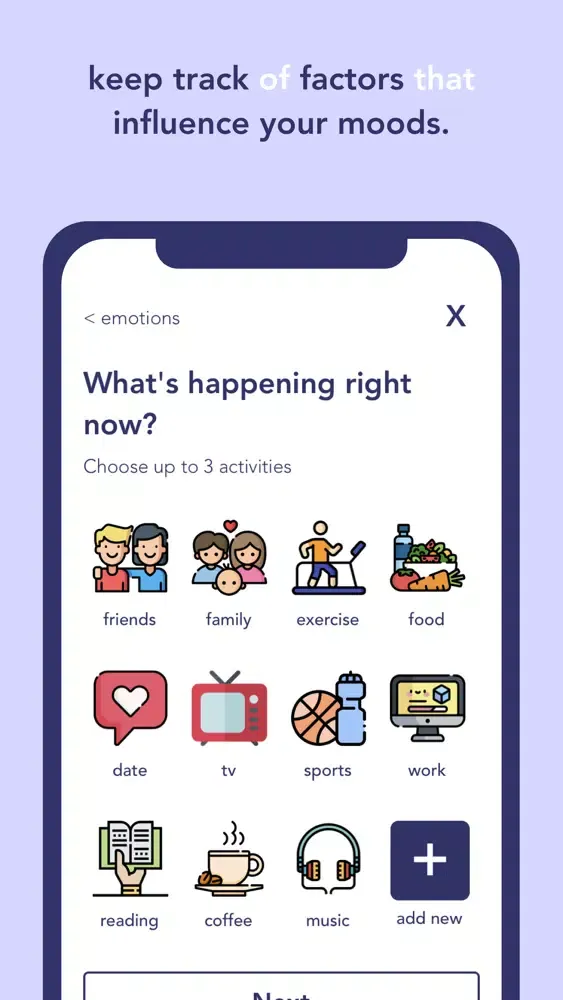 Blue - Predictive Mood Tracker سکرین شاٹس