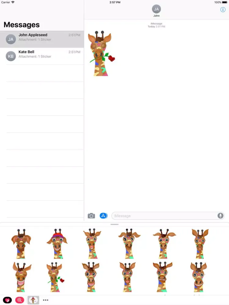 Capturas de tela do Giraffe Rainbow iPad 