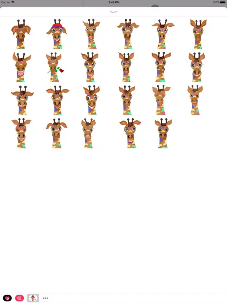 Capturas de tela do Giraffe Rainbow iPad 