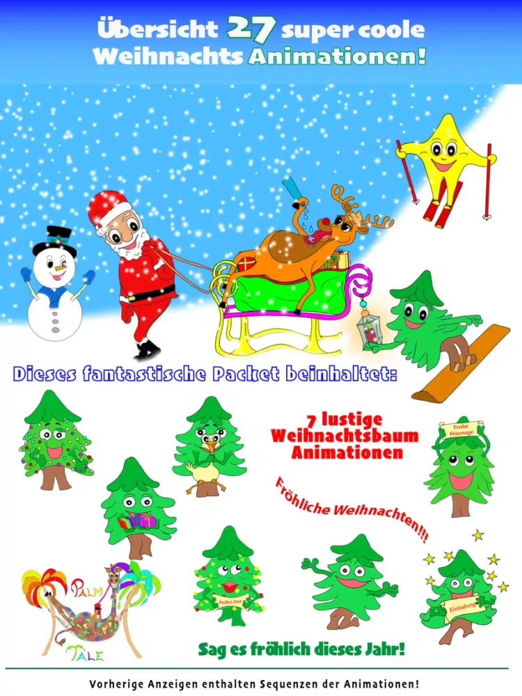 Lustige Weihnachts Animationen iPad 应用截图