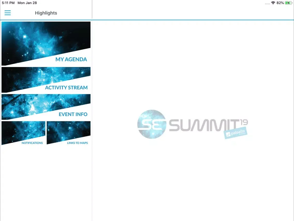 Screenshot di Palo Alto Networks SE Summit iPad 