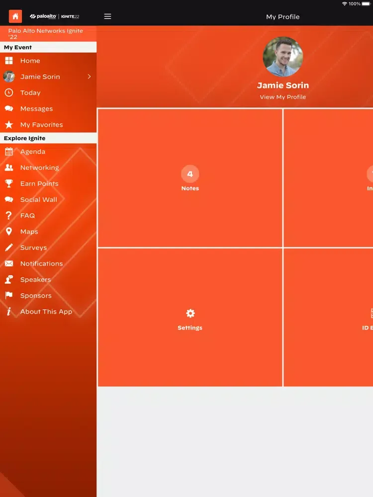 Palo Alto Networks Ignite '22 iPad 應用截圖