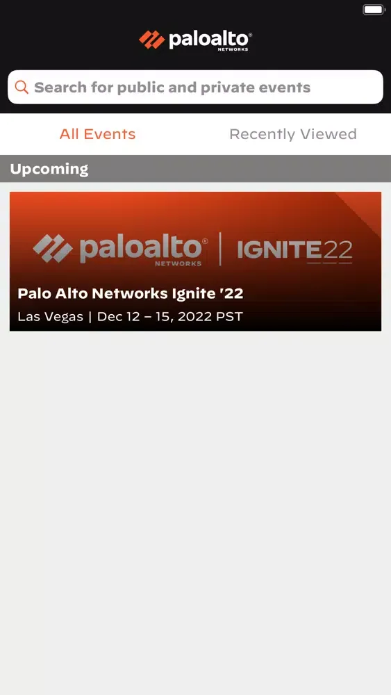 Palo Alto Networks Ignite '22應用截圖