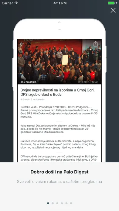 Capturas de pantalla de Palo News Digest Srbija
