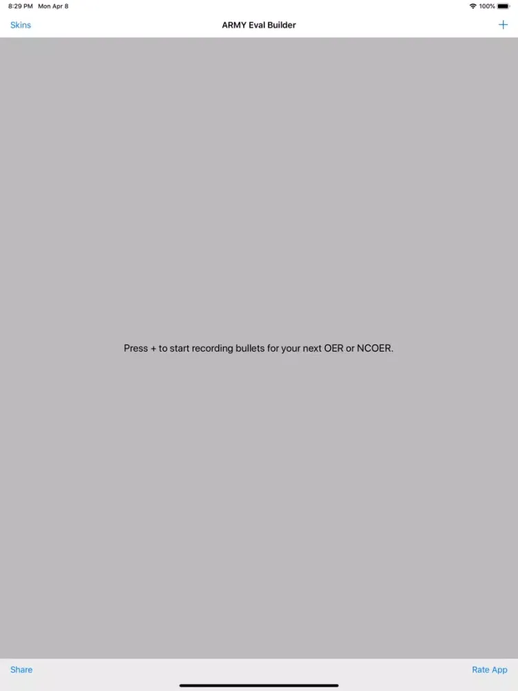 Eval Builder for the US Army iPad  Screenshots