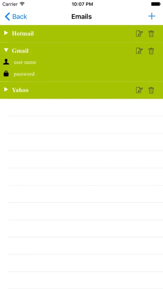 ภาพหน้าจอของ Save My Passwords