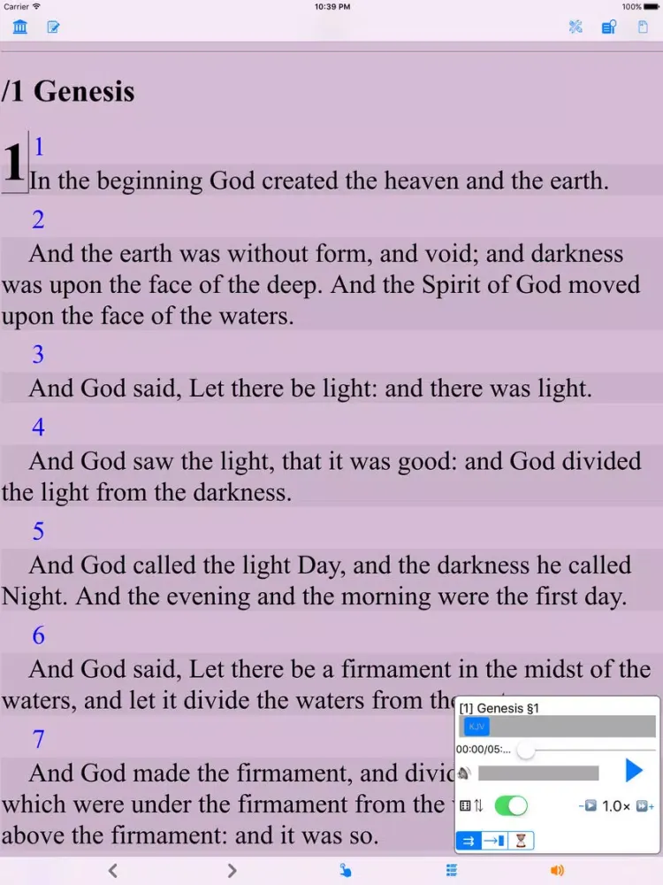 تصاویر Bible KJV (Book and Audio) iPad 