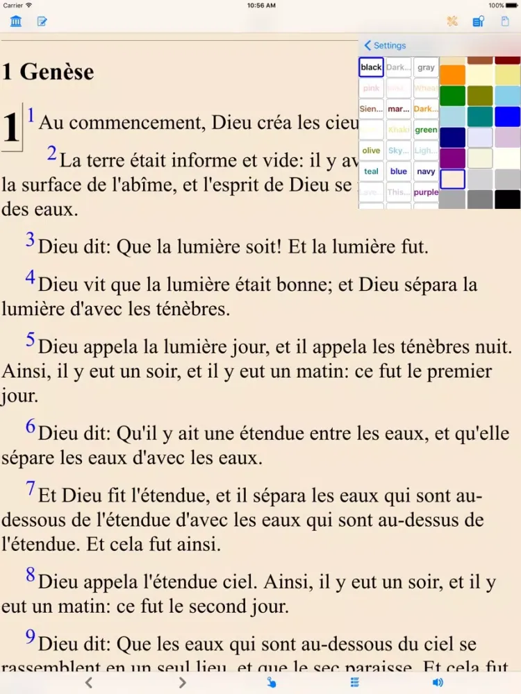La Bible(Louis Segond 1910)(avec audio) iPad 应用截图