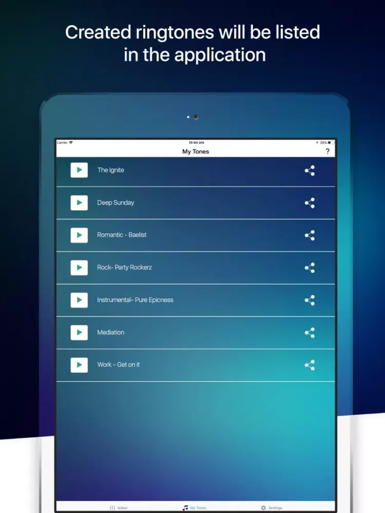 Ảnh chụp màn hình của Ringtone Maker - Cut & Create iPad 