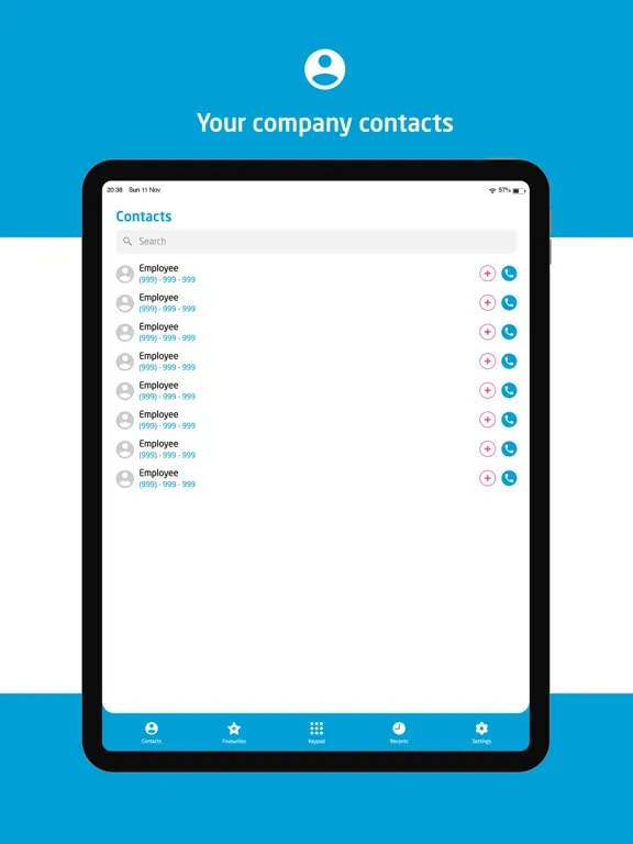 Скриншоты Paltel Cloud PBX iPad 