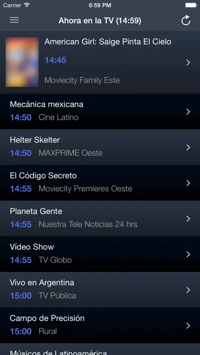 Ảnh chụp màn hình của Televisión de Argentina