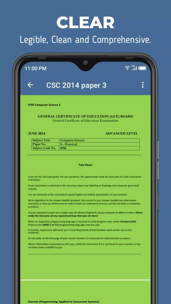 Computer GCE Papers and Answer Screenshots