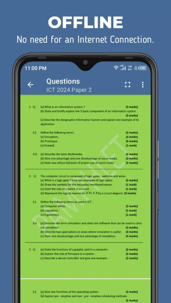 ICT GCE Papers Screenshots