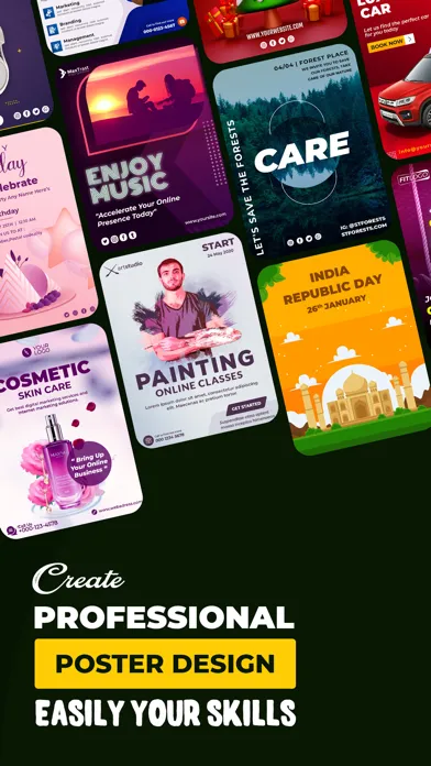 Capturas de tela do Poster Flyer Maker & Creator