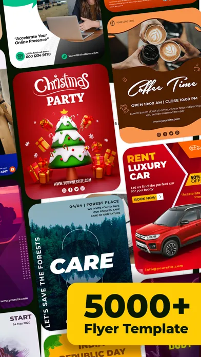 Capturas de tela do Poster Flyer Maker & Creator