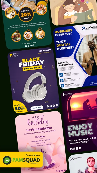 Capturas de tela do Poster Flyer Maker & Creator