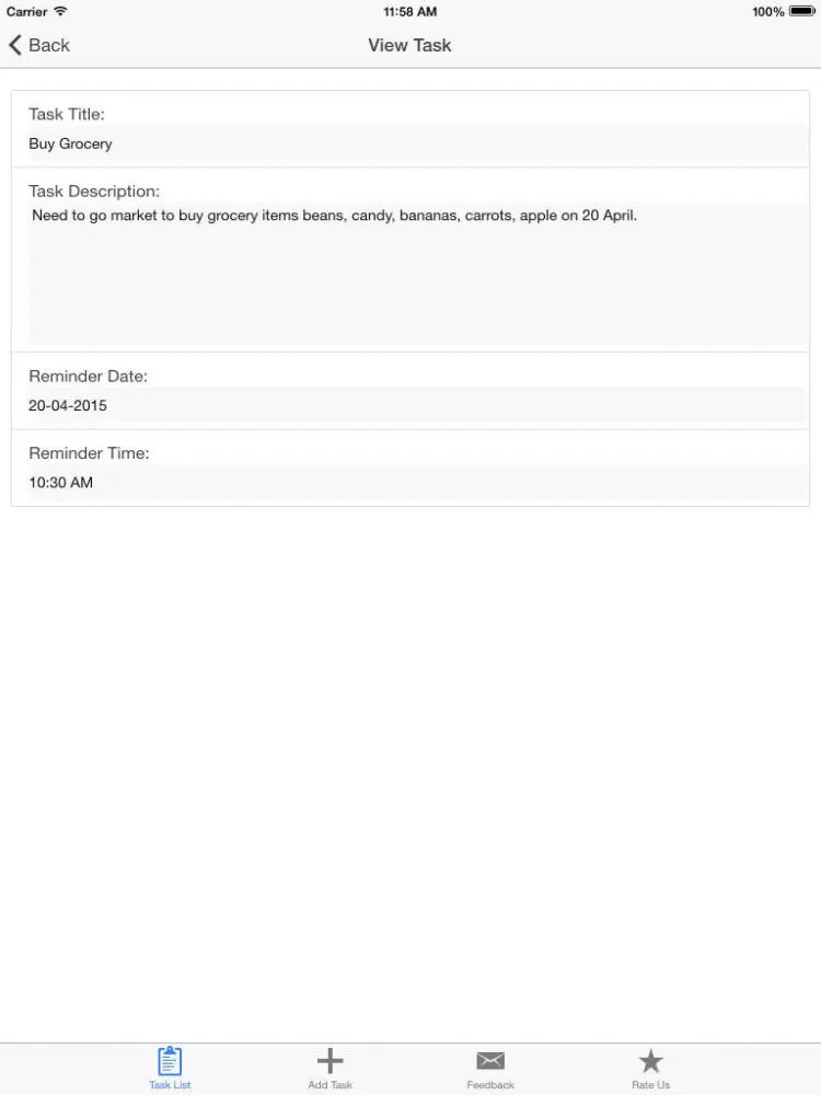 Todo List Reminder iPad 應用截圖