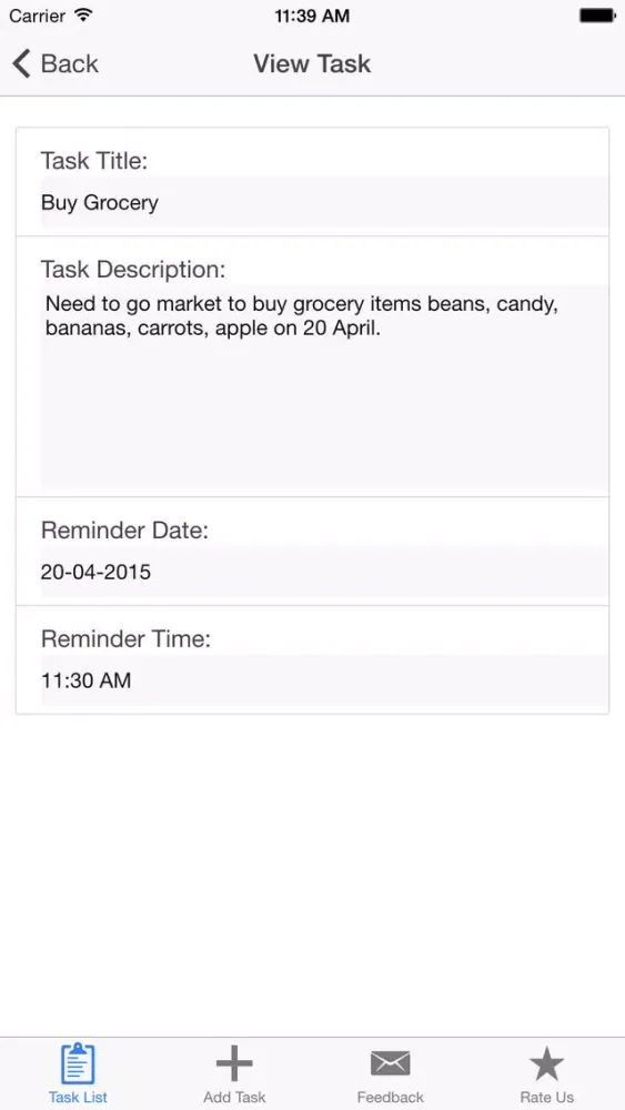 Todo List Reminder應用截圖
