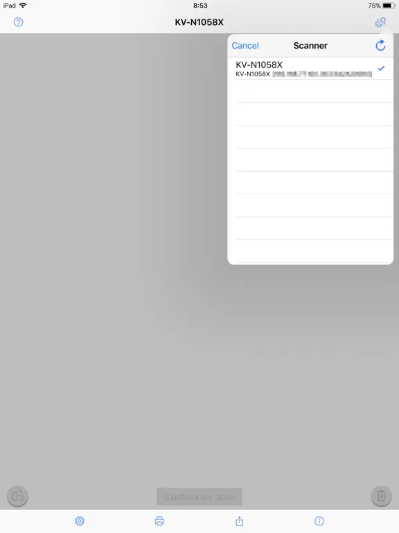 ภาพหน้าจอของ Image Capture Mobile iPad 