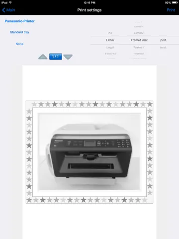 -Mobile Print- iPad  Screenshots