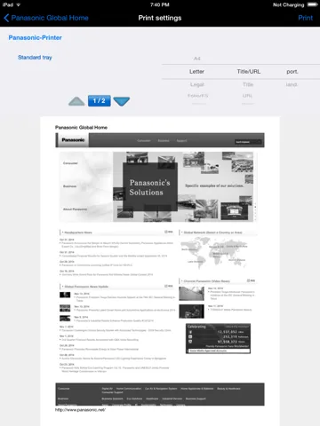 -Mobile Print- iPad  Screenshots